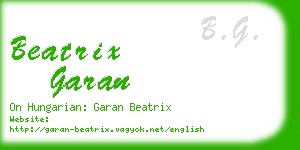 beatrix garan business card
